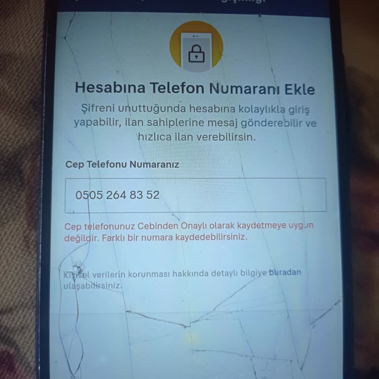 Sahibinden Telefon Numarası Onaylamak