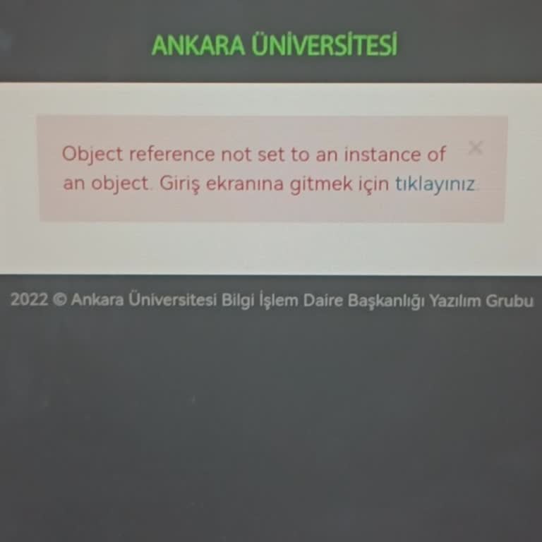 Ankara Üniversitesi Yatay Geçiş Sitemi Olmuyor!