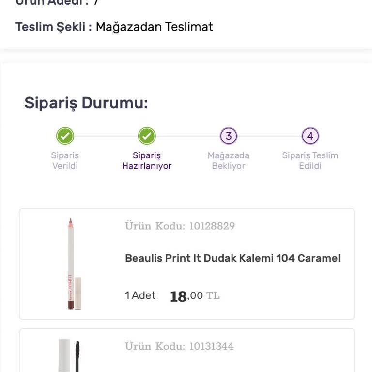 Gratis Teslimat Gecikmesi-sipariş Hazırlanıyor