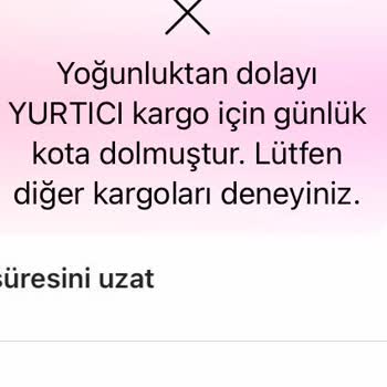 Yurtiçi Kargo Gardrops Kargo Kota Problemi