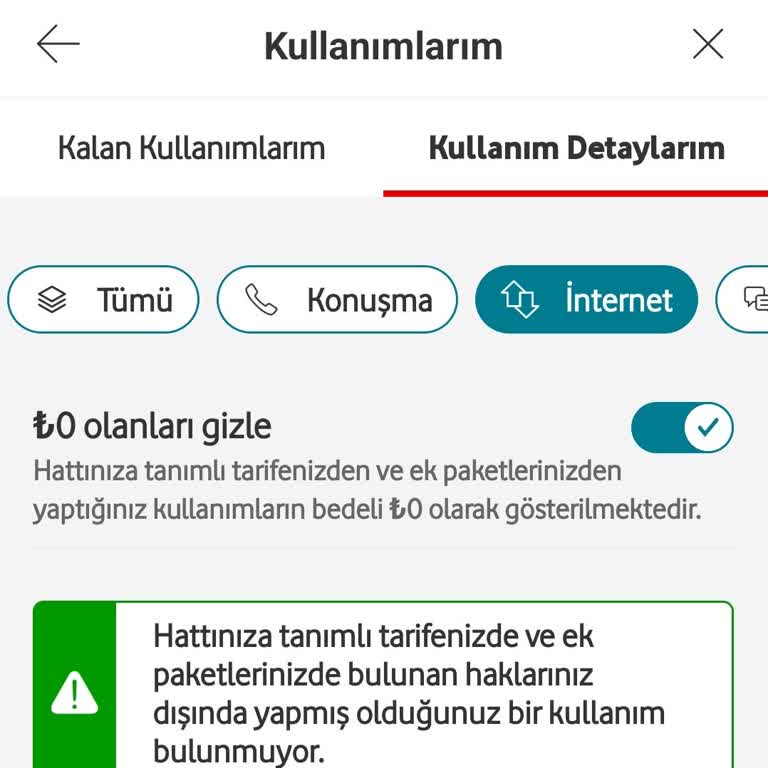 Vodafone Sınırsız Paket Kullanımında Haksız Kesinti