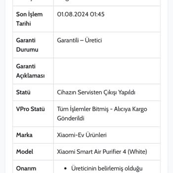 Ouno Teknik Servis Garantili Ürünle İlgilenmiyor