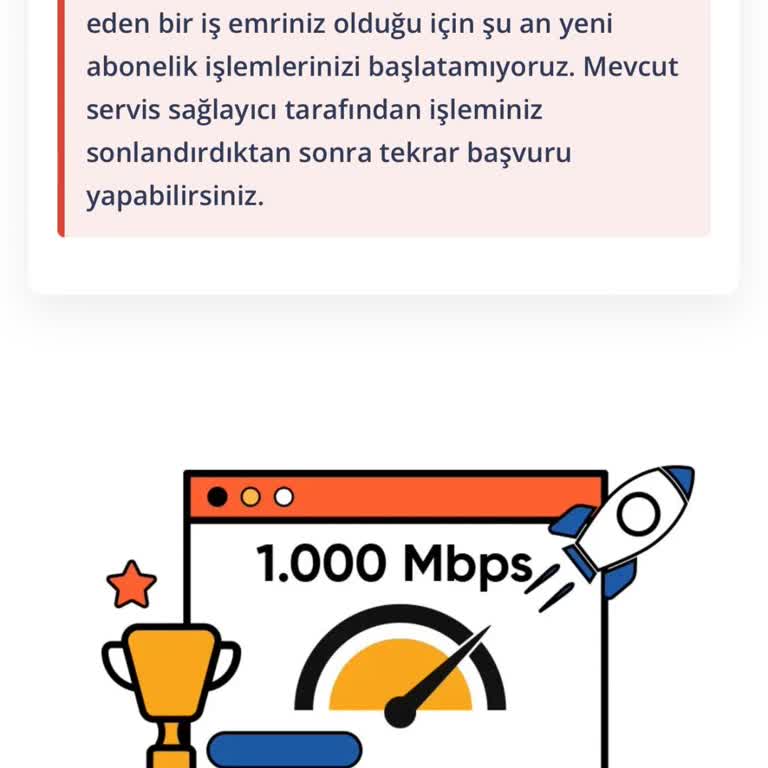 TurkNet Diğer İnternet Servis Sağlayıcısında Devam Eden Bir İş Emri