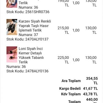 Beyoğlu Şirin Terlik Instagram Sipariş Sorunu