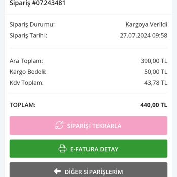 Beyoğlu Şirin Terlik Instagram Sipariş Sorunu