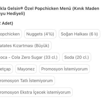 Tıkla Gelsin Popeyes Sipariş Eksik Ve Pis Geldi