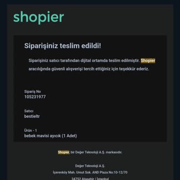 Shopier İki Aydır Gelmeyen Çanta Ve İletişim Sorunları