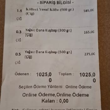 Yemek Sepeti'nden Verilen Köfteci Yusuf Ürünü Yanlış Geldi
