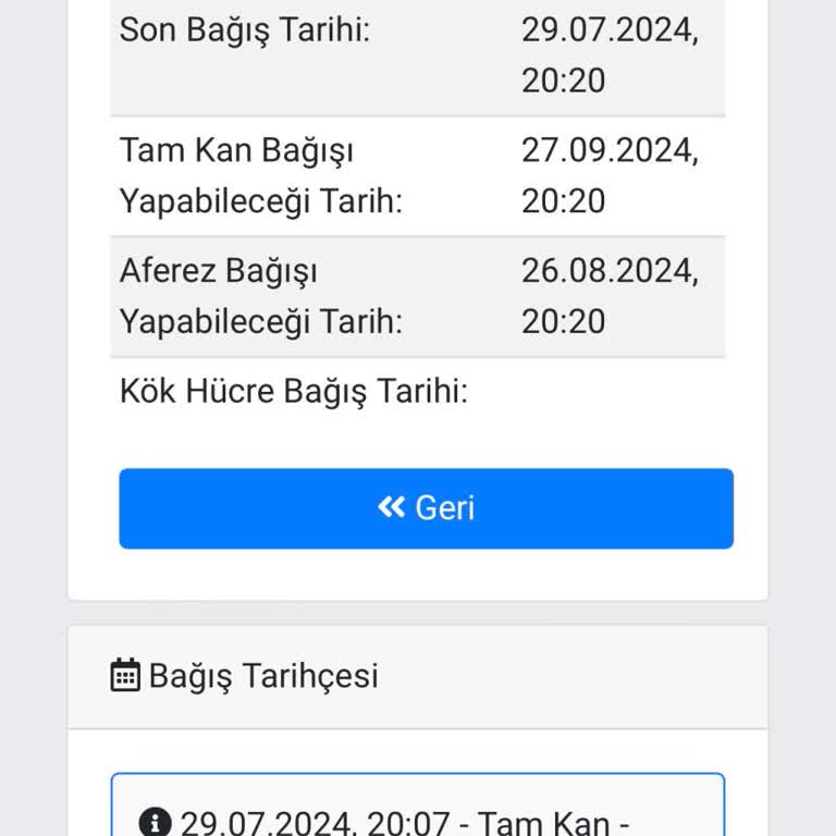 Türk Kızılay Kan Bağışı Sonrasında SMS Gelmedi