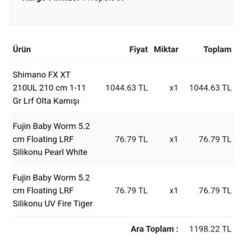 Olta Mühendisi Siparişi Eksik Kargo