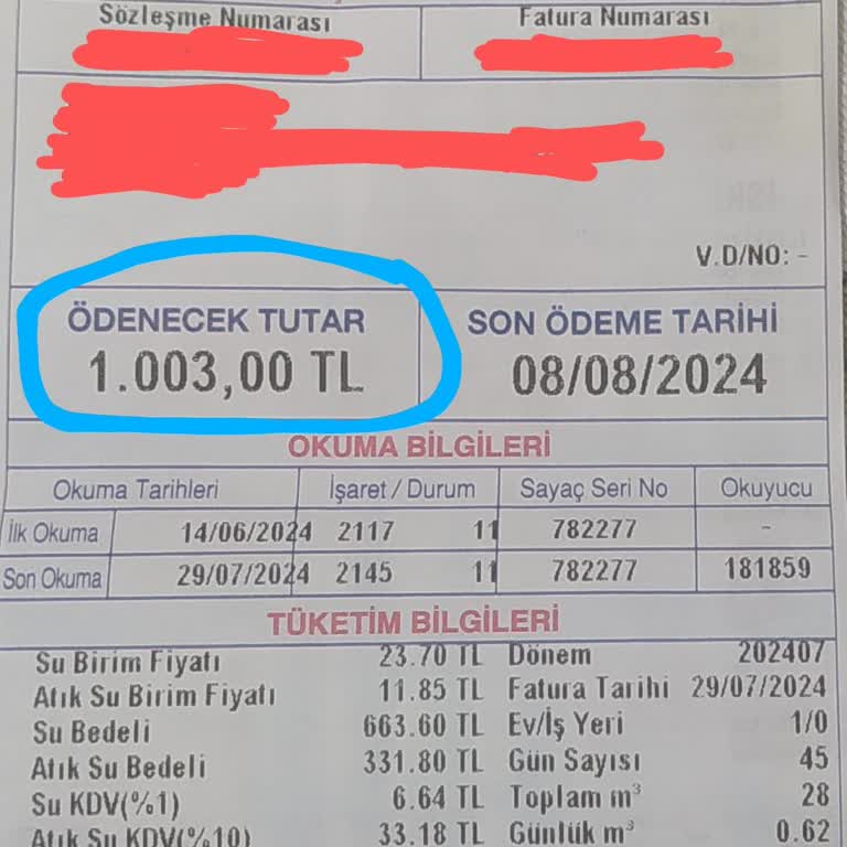 İSKİ Su Faturası Yüksek Tutar Gelmesi Şikayeti