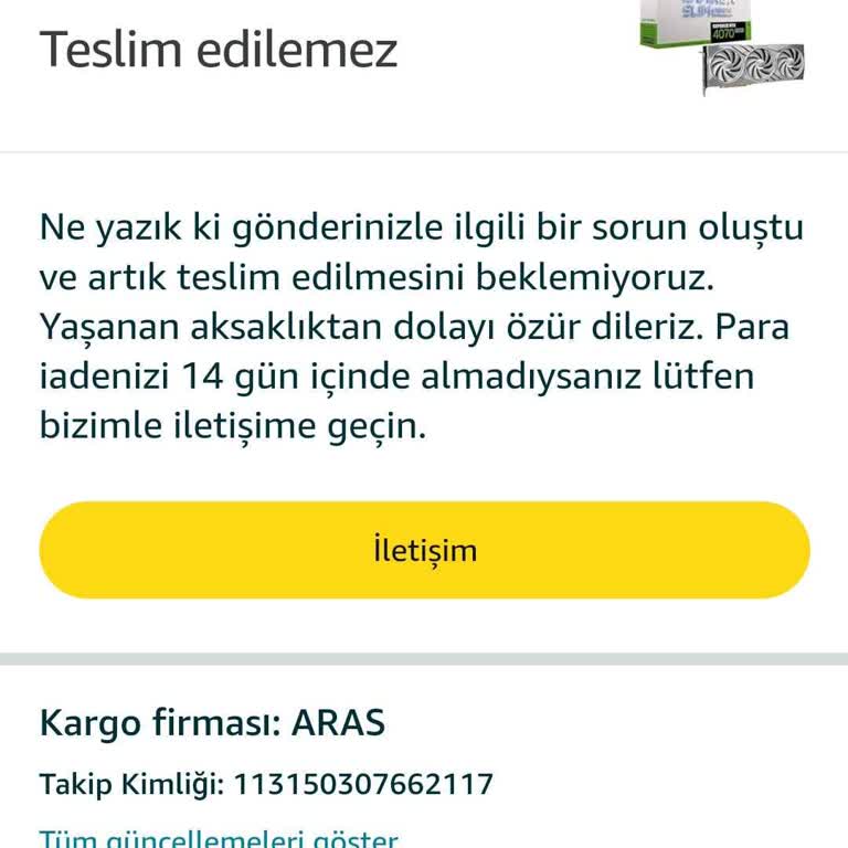 Aras Kargo Tarafından Kırılan Amazon Paketi