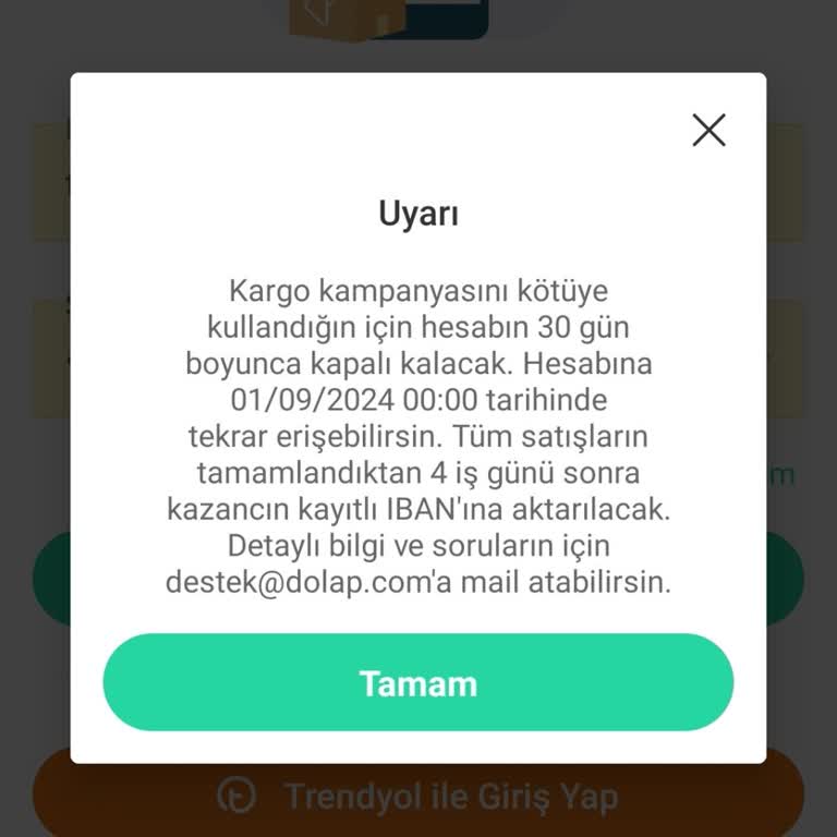 Dolap Uygulaması Pişmanlıktır