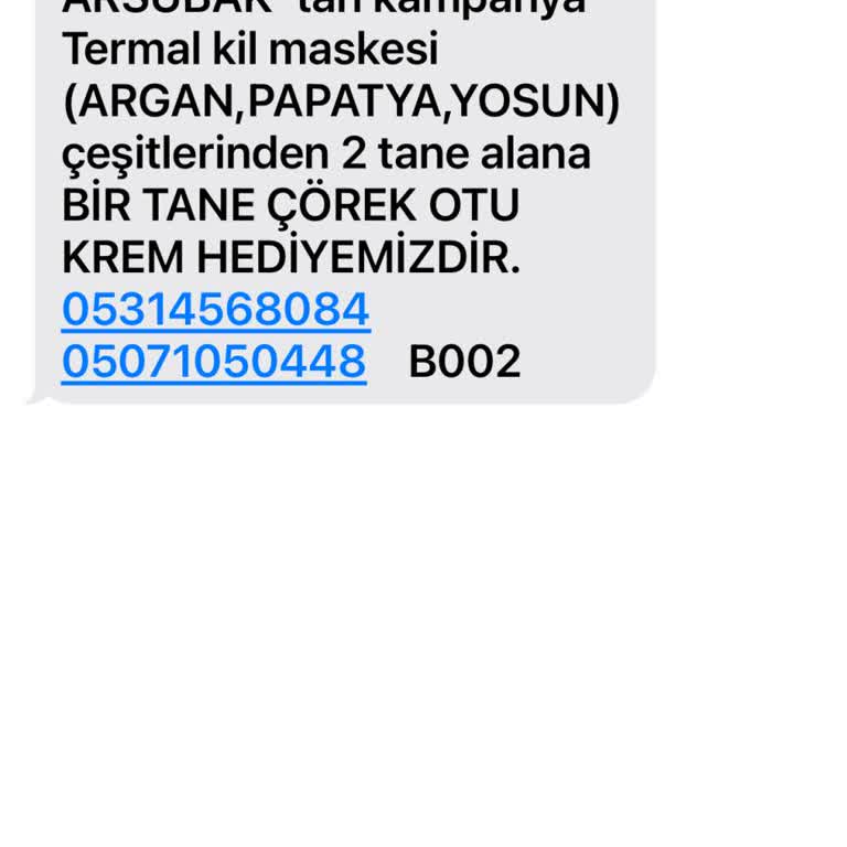 Arsubak Temizlik İzinsiz Reklam Mesajları