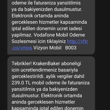 Vodafone İzinsiz Ücretlendirme Ve Yetersiz Bilgilendirme