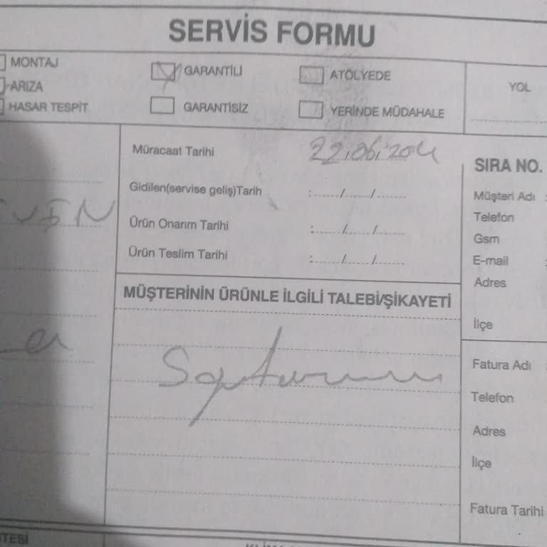 Samsung Tamir Edildi Deyip Arızanın Devam Etmesi
