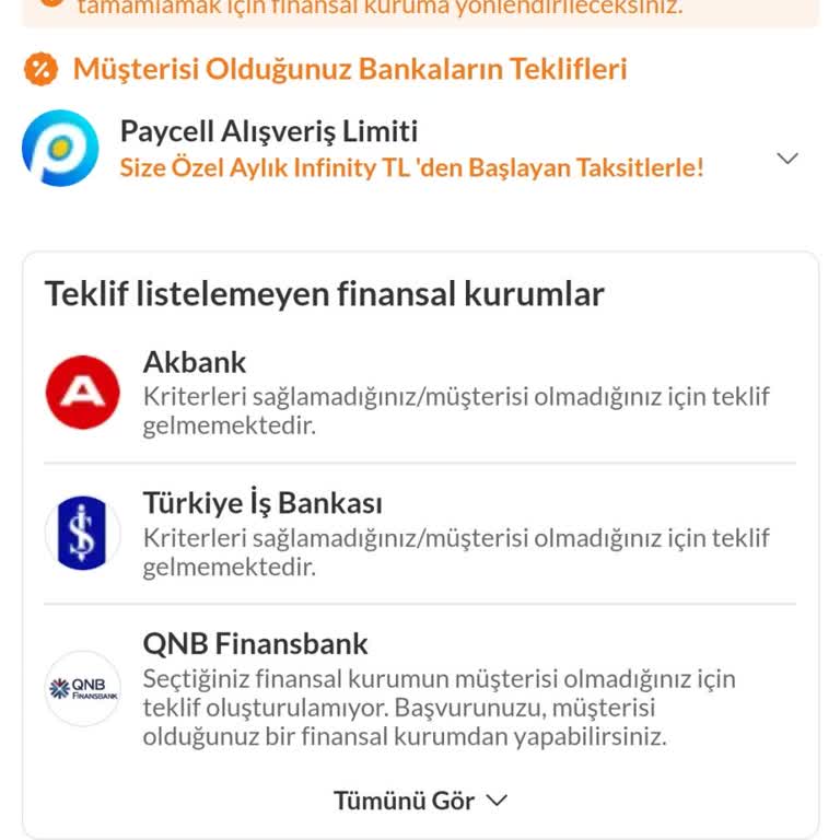 Paycell Alışveriş Limitimin Tamamını Kullanamıyorum