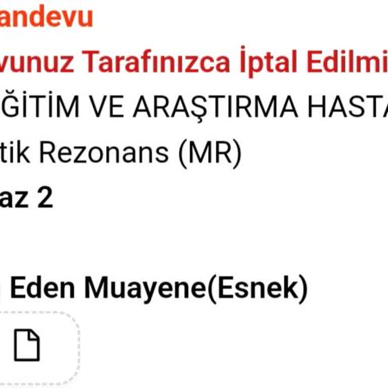 MHRS Randevumu İptal Etti!