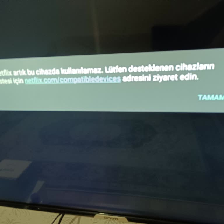 Onvo TV Netflix Bu Cihazda Kullanılamaz Hatası