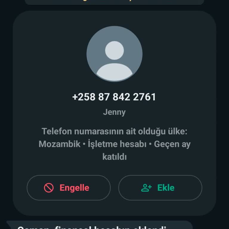 WhatsApp Yabancı Numaradan Gelen WhatsApp Mesajı