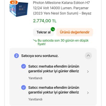 Hepsiburada Photon H7 Katana Edition Far Ampulü