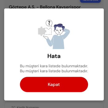 Passolig Kara Liste Hatası