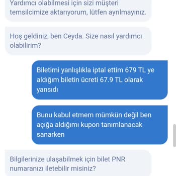 Obilet'ten Alınan Bilette Yaşanan İptal Sorunu Ve Kupon Ücreti Mağduriyeti