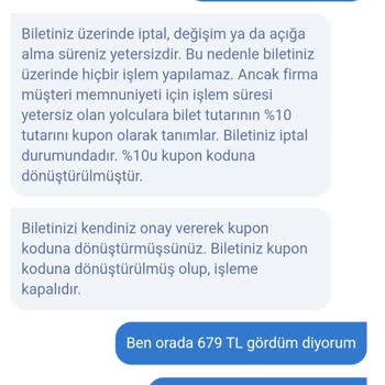 Obilet'ten Alınan Bilette Yaşanan İptal Sorunu Ve Kupon Ücreti Mağduriyeti