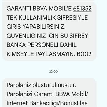 Garanti BBVA Mobil Bankacılık Şifremi Benden Habersiz Değişmiş