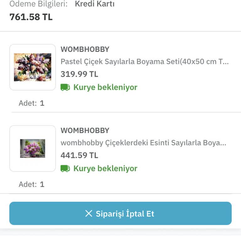 Wombhobby Bir Türlü Kargolanmayan Sipariş
