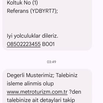 Obilet Metro Turizm Ve O Bilet.com Rezervasyon Problemi
