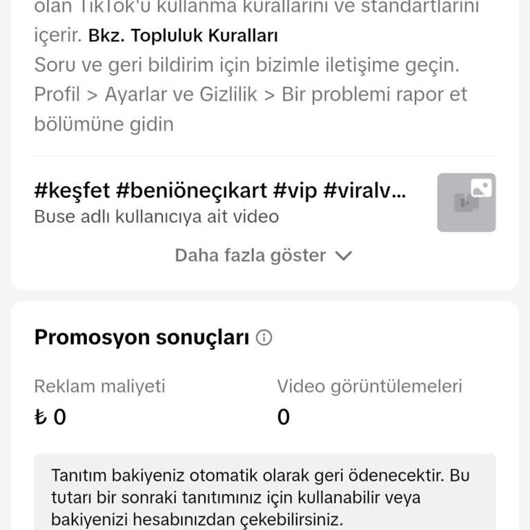 TikTok Promosyonum Onaylanmıyor! Paramı Da İade Yapmıyorlar