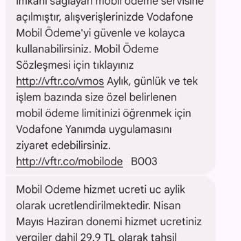 Vodafone Habersiz Üyelik Ve Haksız Ücretlendirme Sorunu
