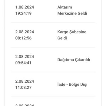 Bir Günde Kargo A101 İnternet Alışverişi Kargo Gelmedi