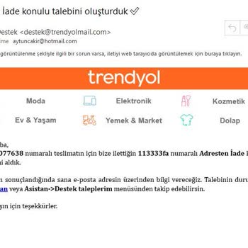 Trendyol İadem İçin Aksiyon Almıyor, İkinci Mağduriyet