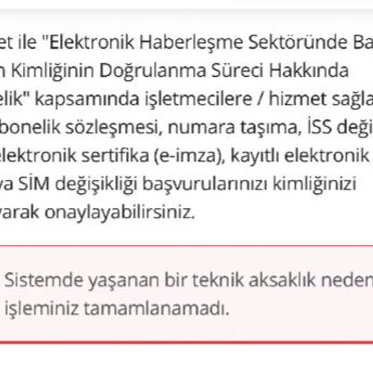 Turkcell E-Devlet E-Sim Aktivasyon Sorunu Ve Mağduriyet