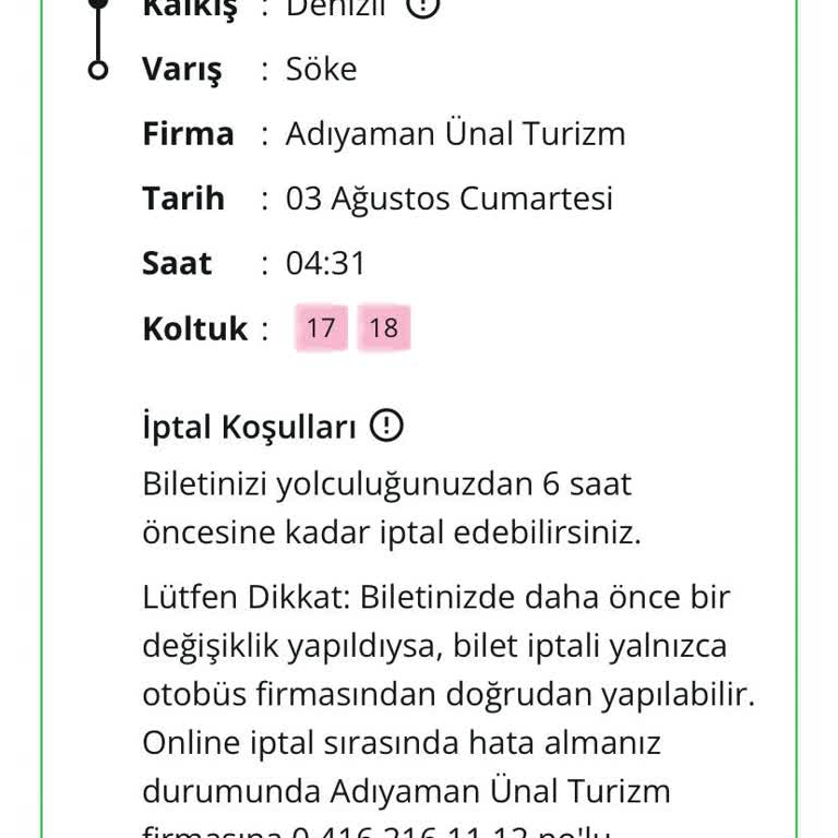 Adıyaman Ünal Turizm İle Seyahat Kabusu, Yanlış Bilet Ve Fatura Sorunu