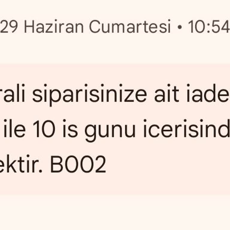 Sefamerve Geri Gönderilmeyen Ücret İadesi