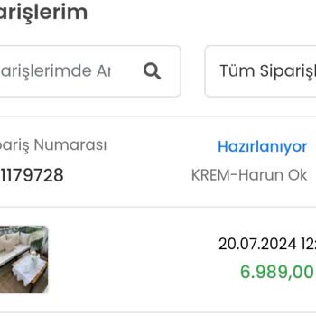 Limni Home Sipariş Edilen Ürünün Kargolanmaması