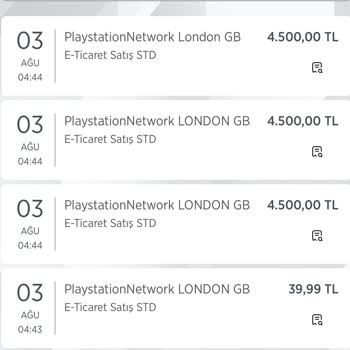 PlayStation Türkiye Hesabımdan İzinsiz Para Çekimi Sorunu