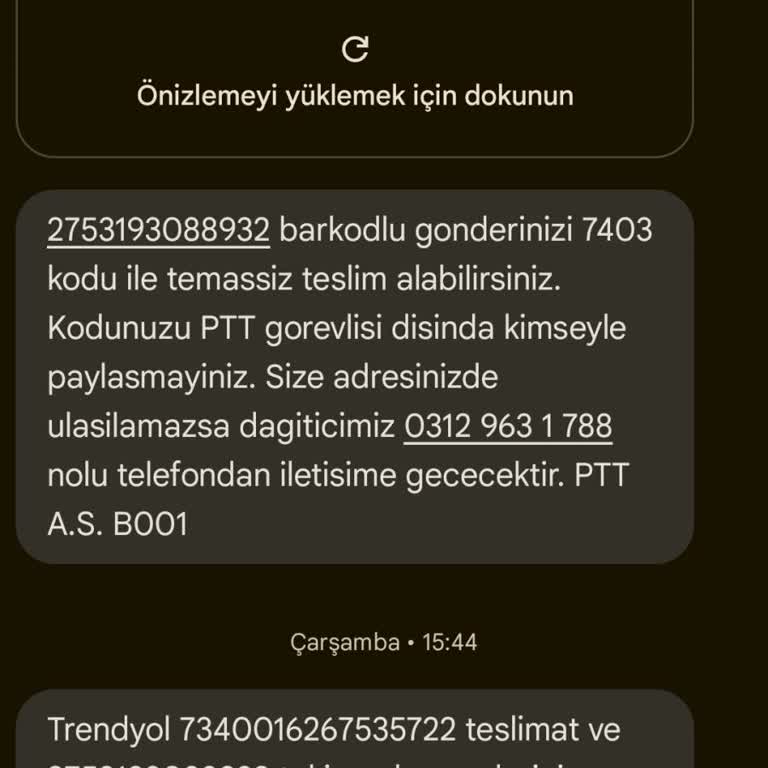 PttAVM PTT Kargo Sorumsuzlarının Müşteriyi Umursamadan Attıkları Mesajlar