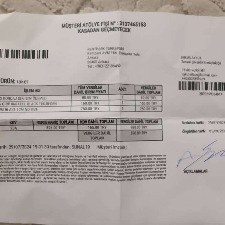 Sorumsuz Decathlon/Kordaj Değişimi