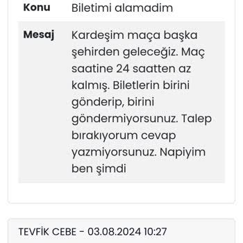Banabilet.com Hiçbir Şekilde Muhatap Bulunamıyor...