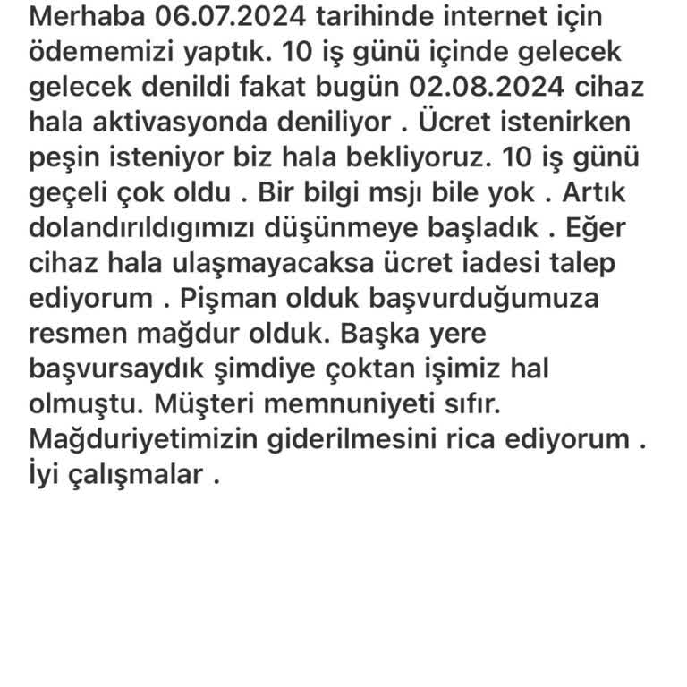 Heponline.net Hep Online Ücret Alındı Cihaz Teslim Edilmedi