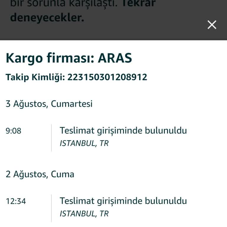 Aras Kargo Red Şubesi Korkunç Kötü Hizmet