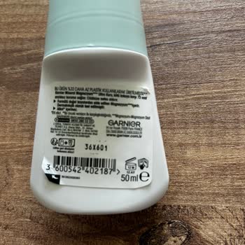 Garnier Etiket İle Bileşeni Saklıyor