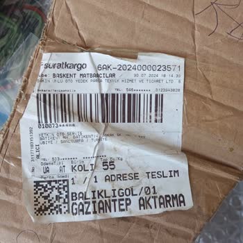 Sürat Kargo Eksik Parça Gönderme
