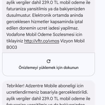 Vodafone Faturama Bilgim Dışında Eklenen Abonelikler