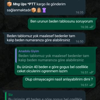 Anadolu Giyim'den Alışverişte Yaşanan Beden Ve İade Sorunları
