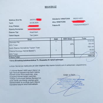 Tüvtürk Kredi Kartı Komisyon Ücreti